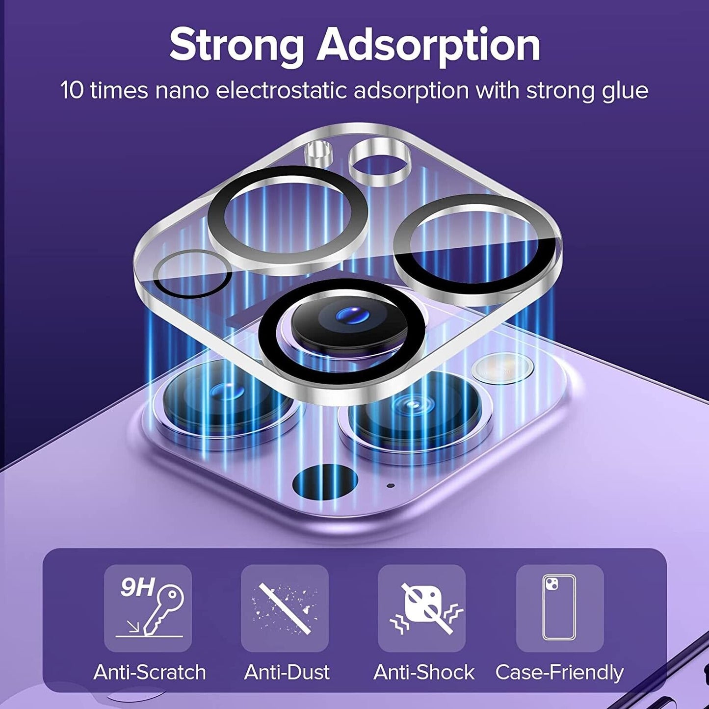Camera Lens Protector for Iphone 16 15 14 13 12 11 Pro Max Mini Tempered Glass