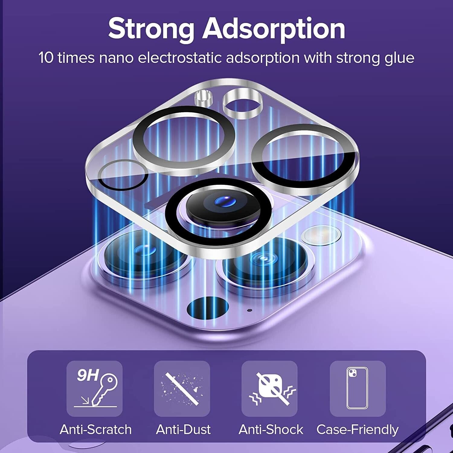 Camera Lens Protector for Iphone 16 15 14 13 12 11 Pro Max Mini Tempered Glass